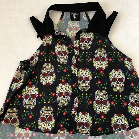 LF Original Sin Sugar Skull Top - Picture 3 of 6